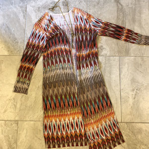 Chicos multi-color long cardigan